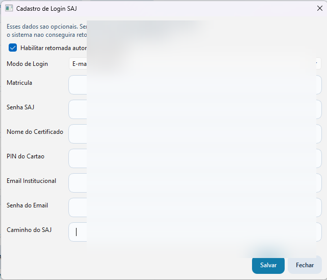 Login SAJ