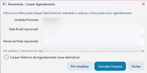 Limpar agendamento