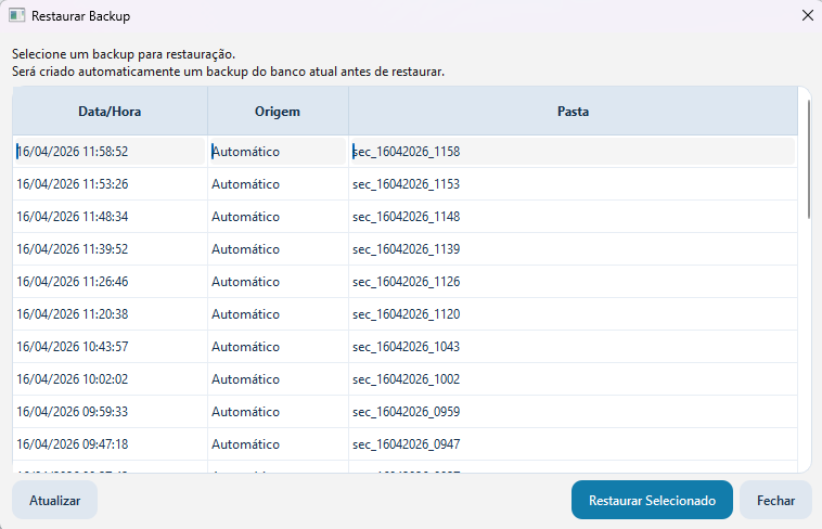 Restaurar backup